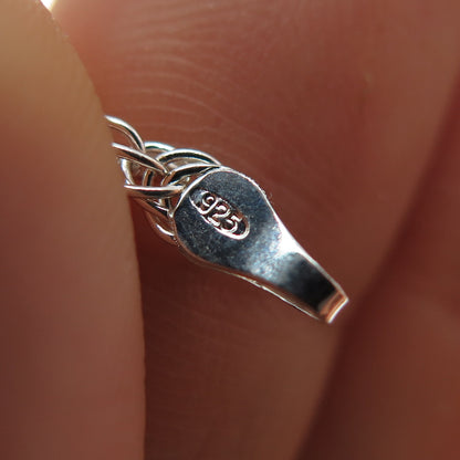 925 Sterling Silver Vintage Italy Singapore Chain Necklace 48" (missing lock)