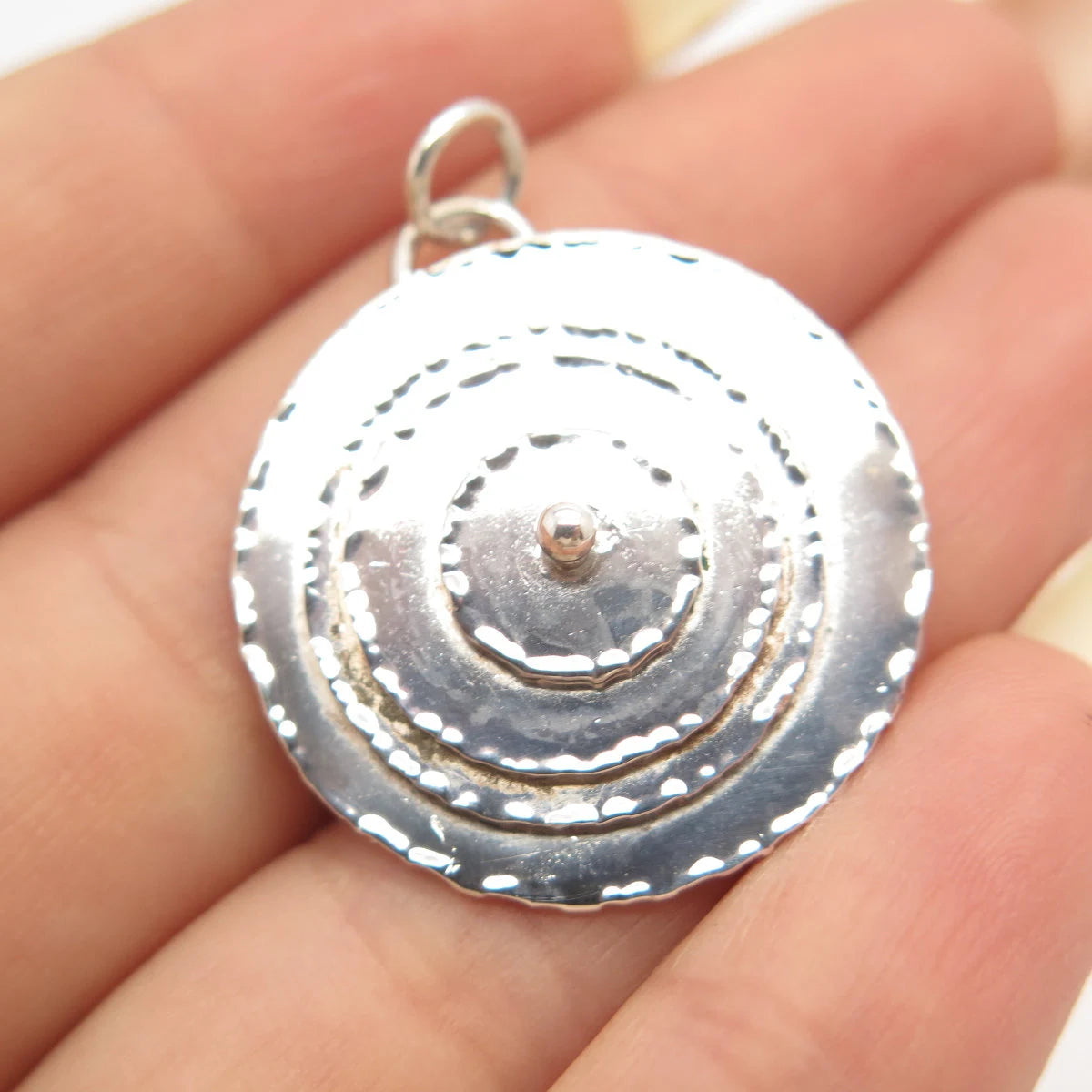 925 Sterling Silver Vintage Modernist Pendant