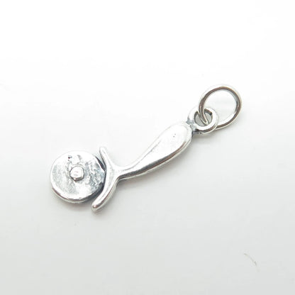 925 Sterling Silver Old Stock Pizza Knife Charm Pendant