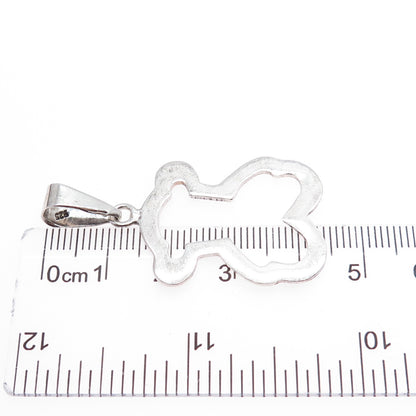 925 Sterling Silver Vintage Teddy Bear Charm Pendant