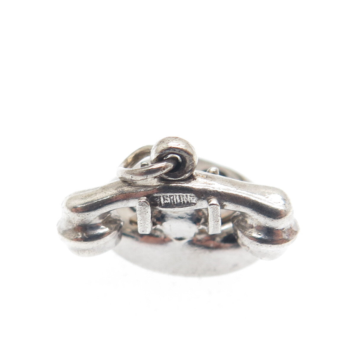 925 Sterling Silver Antique "I Love You" Rotary Telephone Minimalist Pendant
