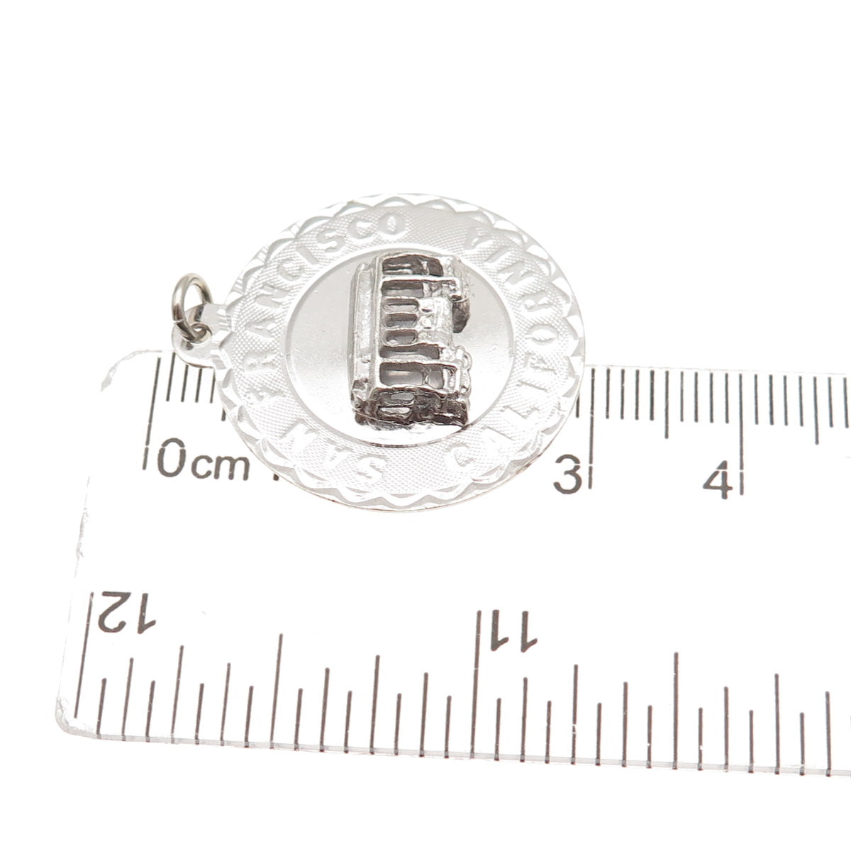 Sasco 925 Sterling Silver Vintage San Francisco Cable Car Charm Pendant