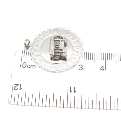 Sasco 925 Sterling Silver Vintage San Francisco Cable Car Charm Pendant