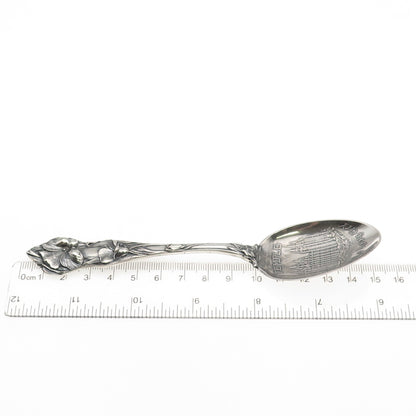 Watson 925 Sterling Silver Antique Art Deco Salt Lake City Temple Coffee Spoon