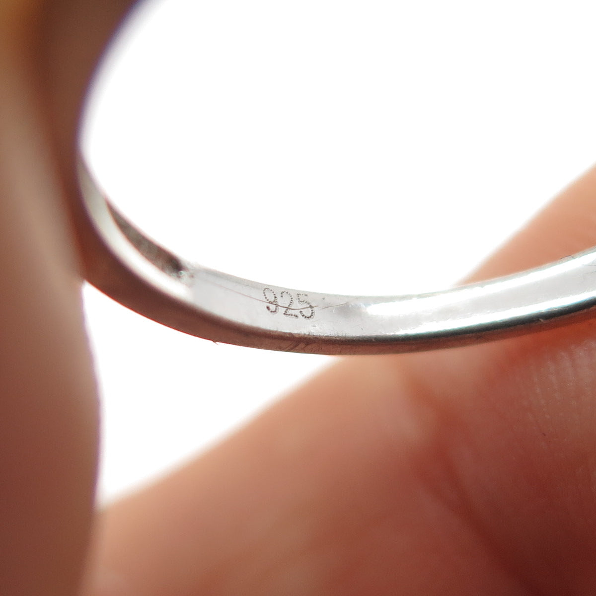 925 Sterling Silver Real Oval-Cut Citrine & C Z Ring Size 7.25