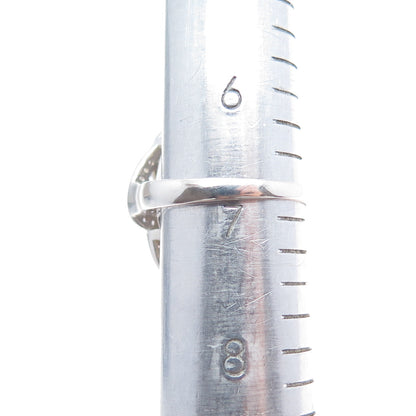 925 Sterling Silver Nano Amethyst & C Z Flower Ring Size 6.75