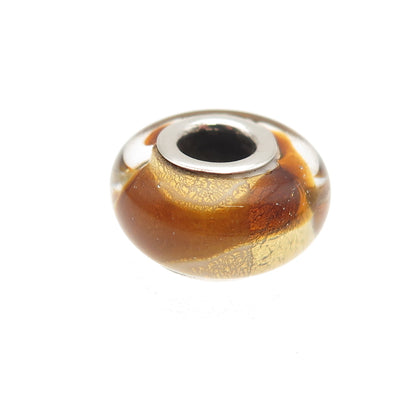 CHAMILIA 925 Sterling Silver Dichroic Glass Slide Bead Charm