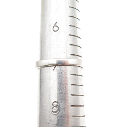 MONICA JAIN 925 Sterling Silver Vintage Real Ruby & White Topaz Ring Size 7