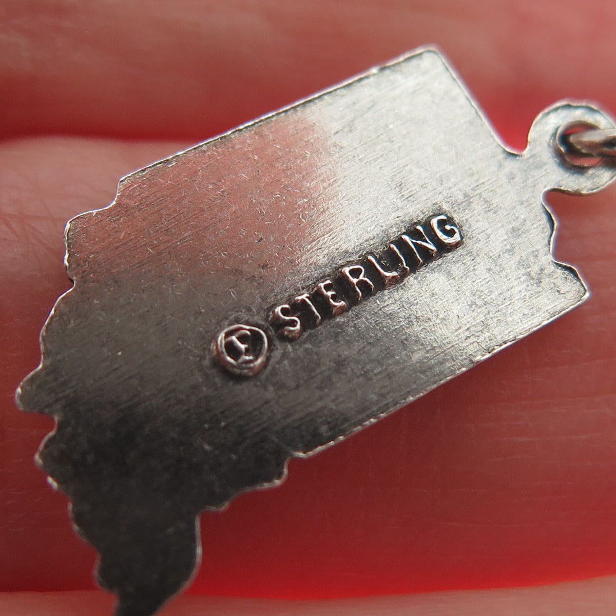 FRENCH & FRANKLIN Sterling Silver Vintage Indiana Oxidized Minimalist Pendant