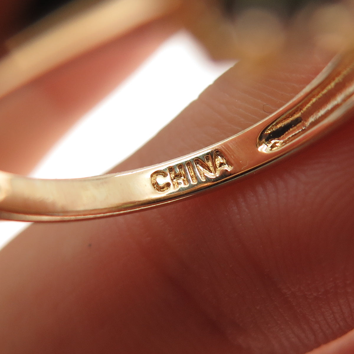 ROSS SIMONS 925 Sterling Silver Gold Plated Real Diamond & Peridot Ring Size 7