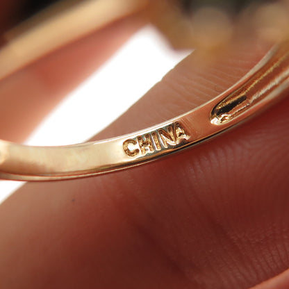 ROSS SIMONS 925 Sterling Silver Gold Plated Real Diamond & Peridot Ring Size 7