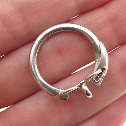 835 Silver Vintage Key Fob Ring Holder