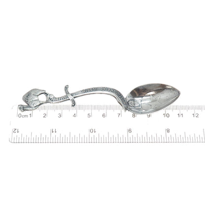 925 Sterling Silver Antique Art Deco Mystic Shrine Pilgrim Masonic Coffee Spoon