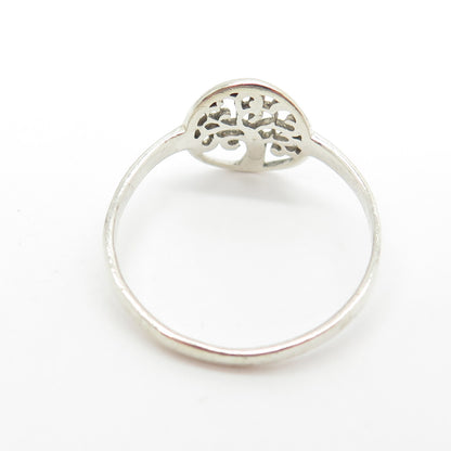 925 Sterling Silver Vintage Tree of Life Ring Size 9