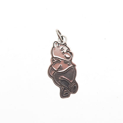 Disney & Van Dell 925 Sterling Silver Vintage Winnie the Pooh Charm Pendant