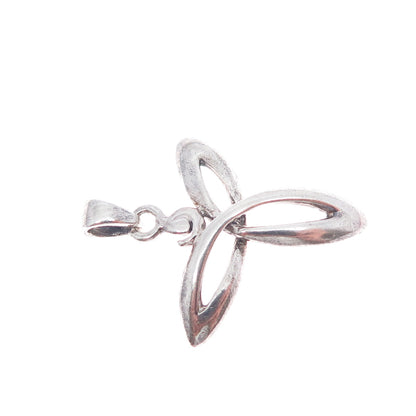 925 Sterling Silver Vintage Celtic Trinity Oxidized Charm Pendant
