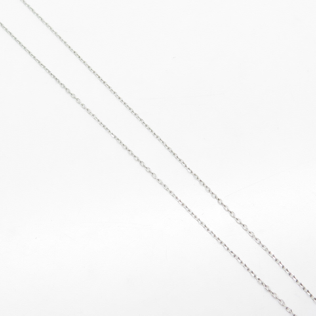 925 Sterling Silver Italy White & Citrine-Tone C Z Rolo Chain Necklace 18"