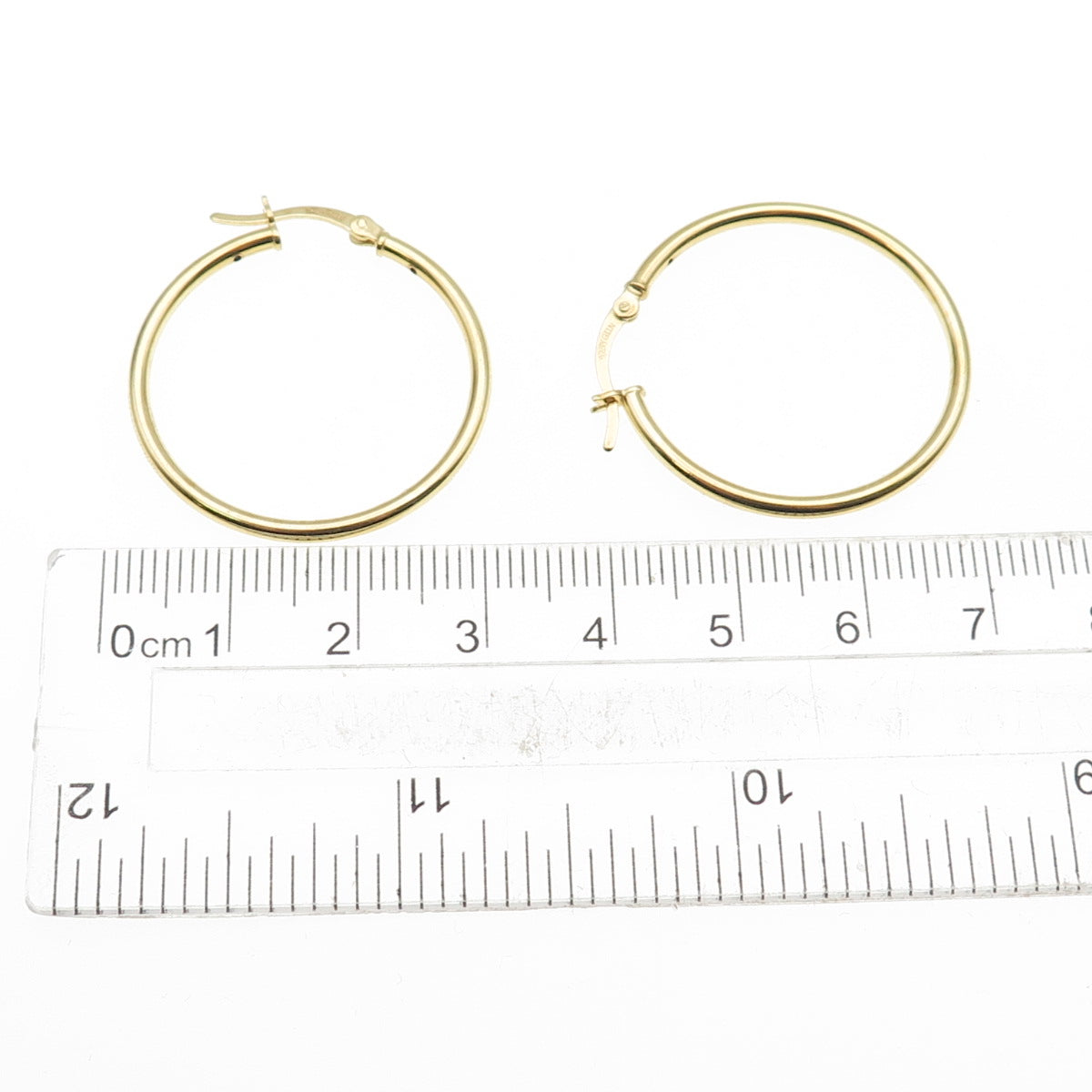 925 Sterling Silver Gold Plated Hoop Earrings