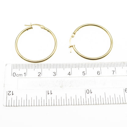 925 Sterling Silver Gold Plated Hoop Earrings