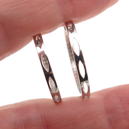925 Sterling Silver Real Round-Cut Diamond Hoop Earrings