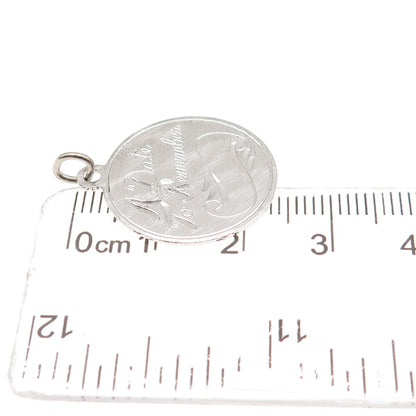 Griffith & Sons 925 Sterling Silver Vintage A Date To Remember Charm Pendant