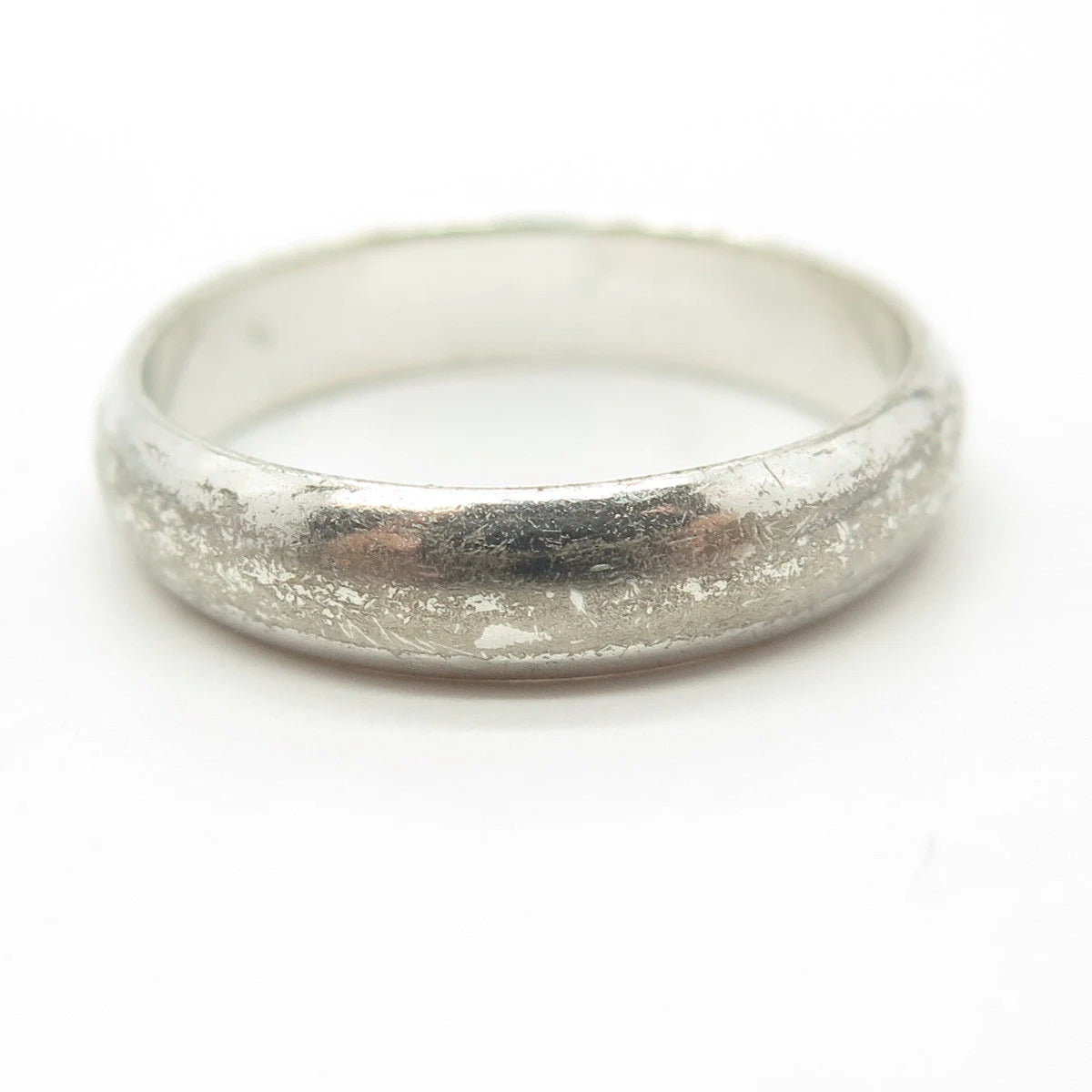 925 Sterling Silver Vintage Classic Wedding Band Ring Size 11
