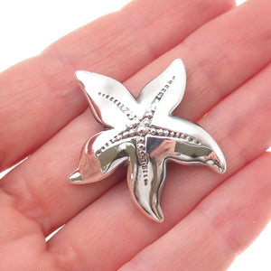 JCM Jacmel Mauritius 925 Sterling Silver Vintage Starfish Slide Charm Pendant