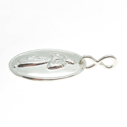 925 Sterling Silver Vintage Praying Pope Religious Medal Pendant