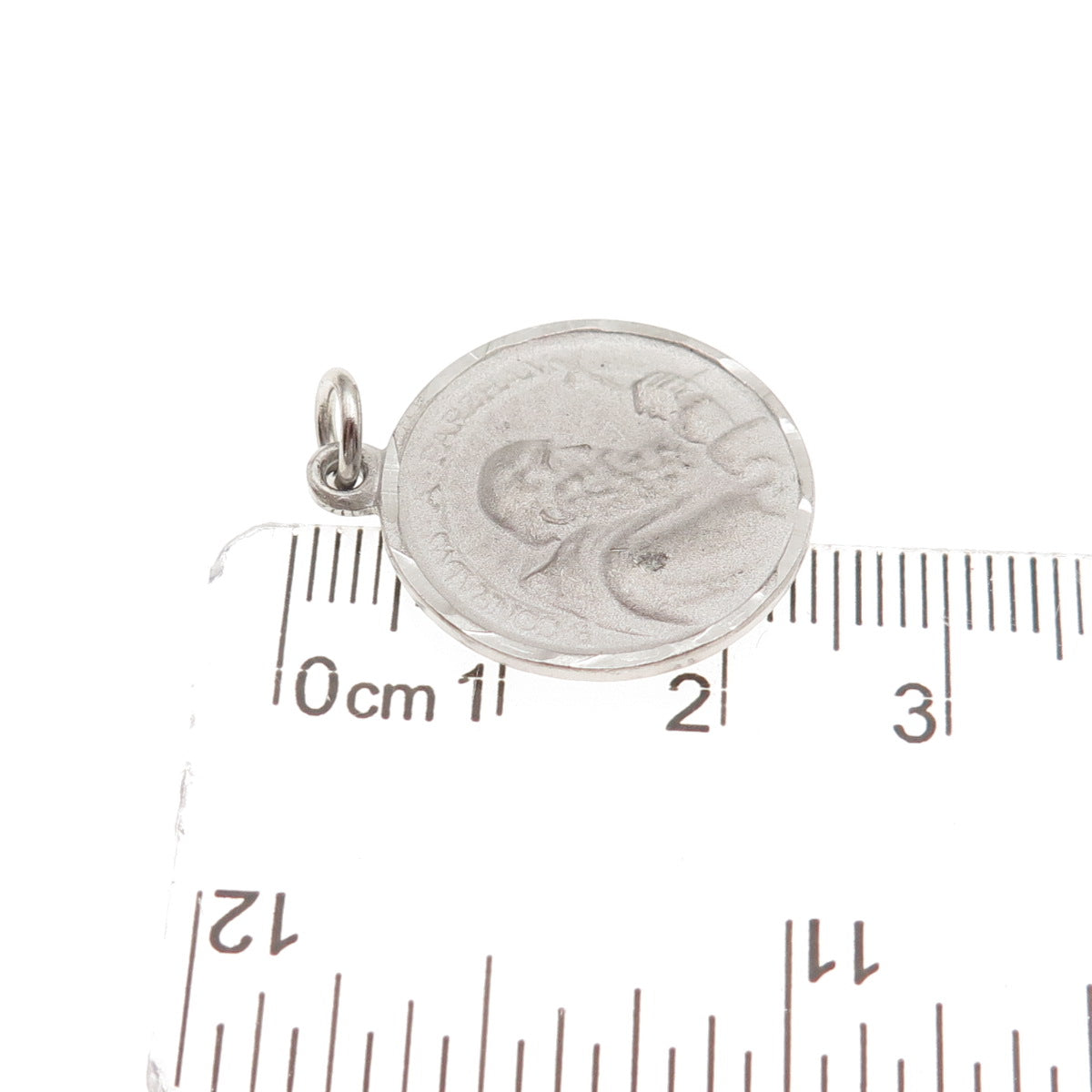 925 Sterling Silver Filled Vintage Saint John Eudes Mini Charm Pendant