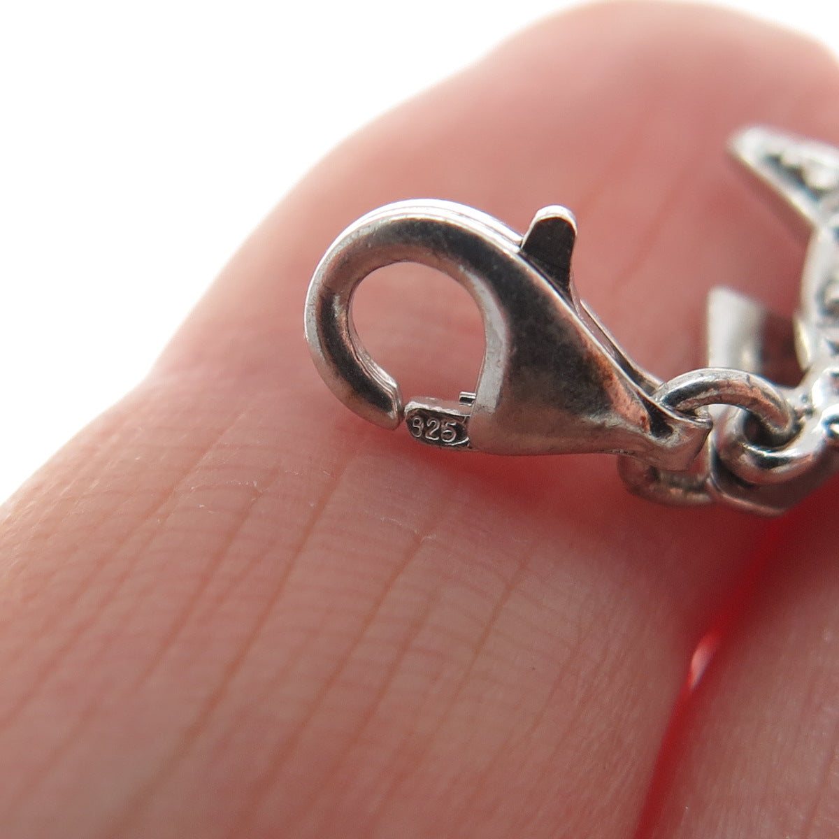 DASAN INC 925 Sterling Silver Real Round-Cut Diamond Boy Lobster Lock Pendant