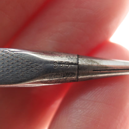 935 Silver Vintage Enamel Diamonds Playing Card Suits Mechanical Pencil