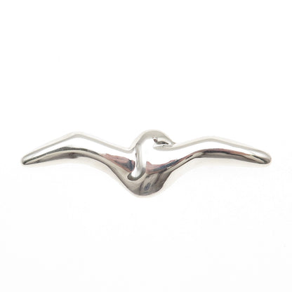 925 Sterling Silver Vintage Mexico Seagull Modernist Pin Brooch