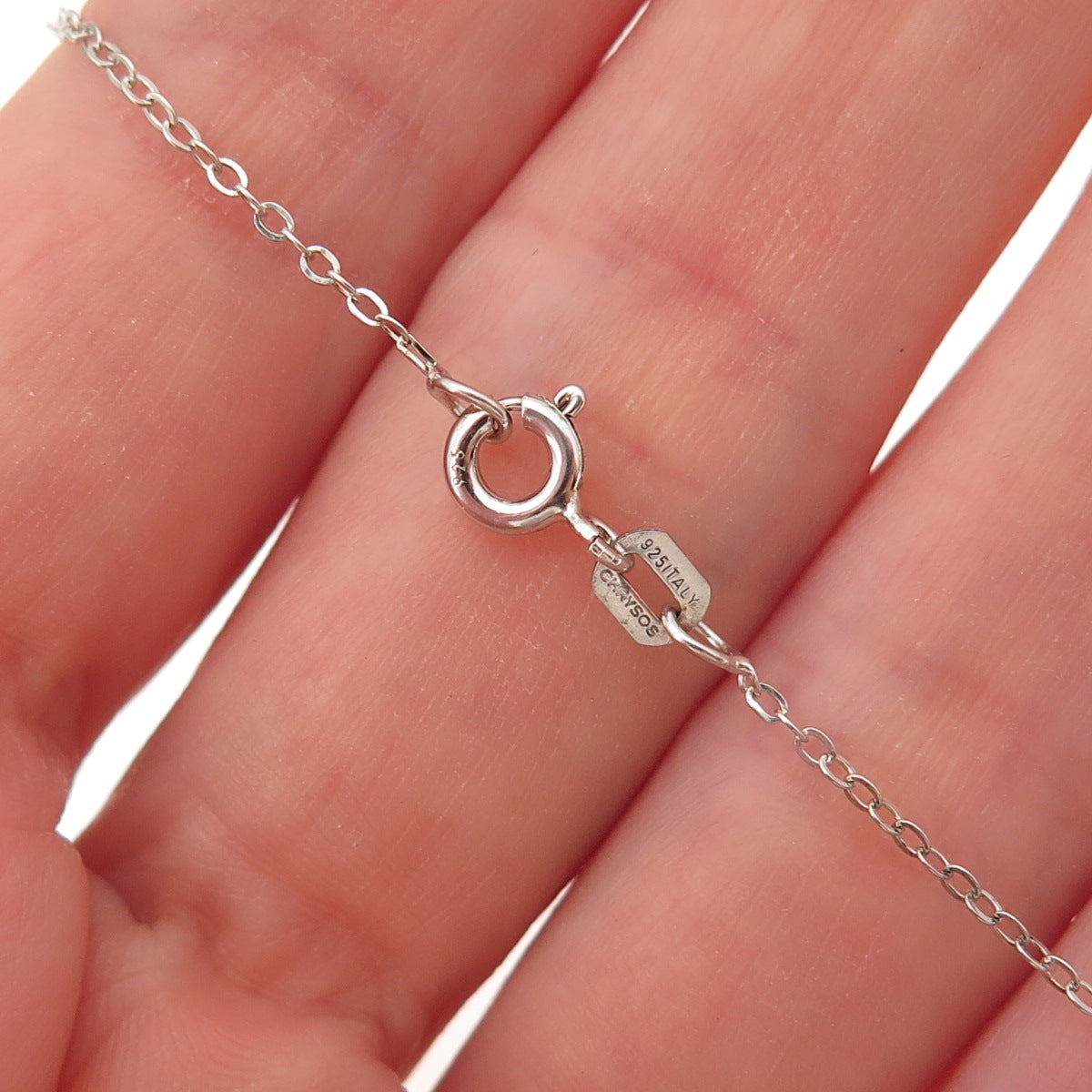 Chuck Clemency 925 Sterling Silver Real Tanzanite White Topaz Chain Necklace 20"