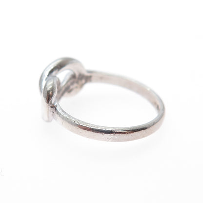 VARGAS 925 Sterling Silver Vintage Mariner Love Knot Ring Size 4.75