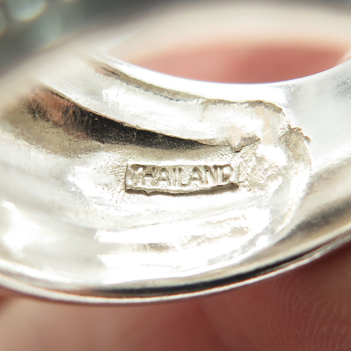 925 Sterling Silver Vintage Granulated Modernist Ring Size 7