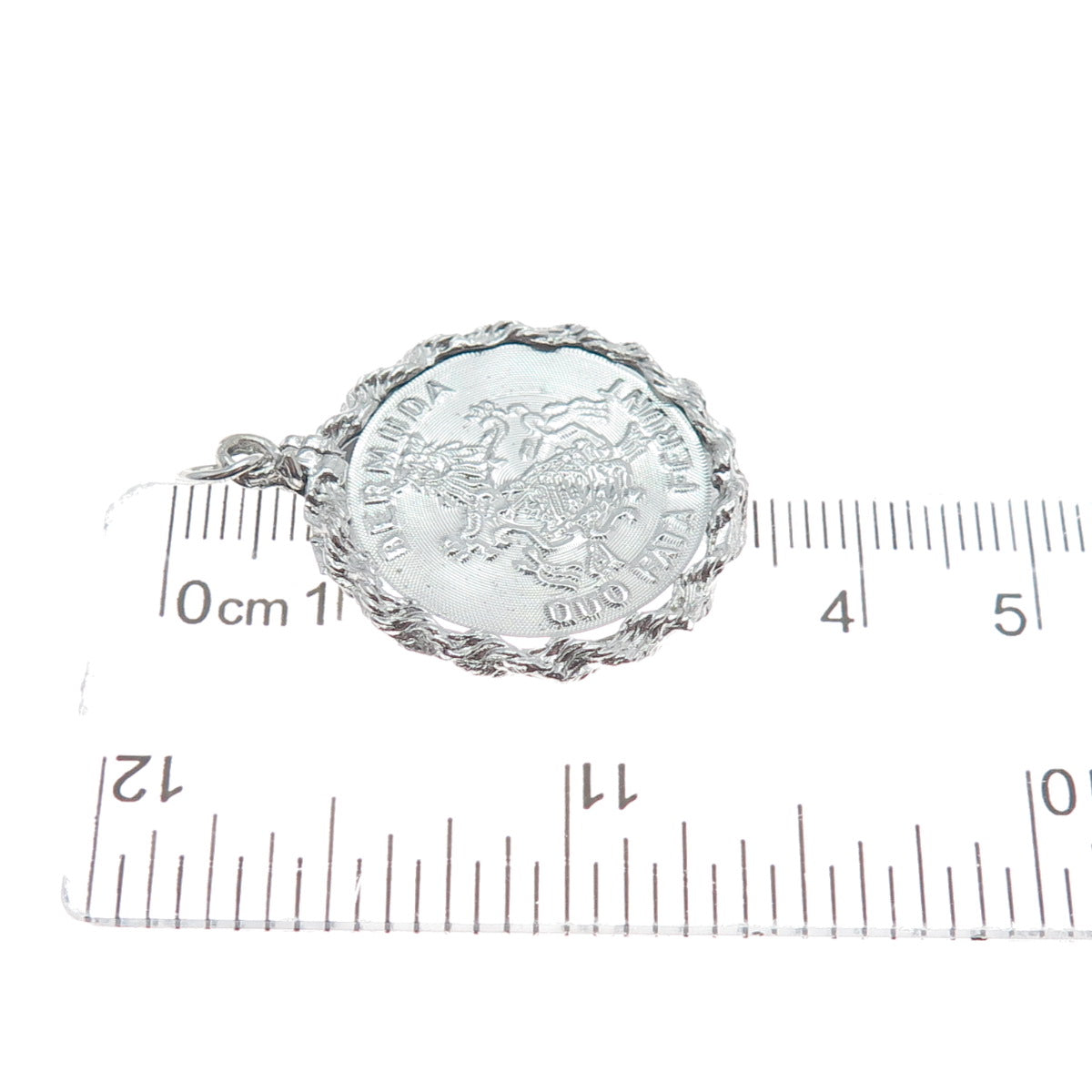 CREA 925 Sterling Silver Vintage Bermuda Coat of Arms Charm Pendant