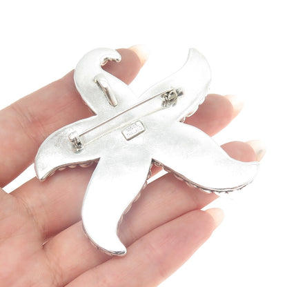 925 Sterling Silver Vintage Starfish Pin Brooch