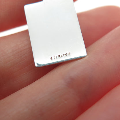 925 Sterling Silver Red Enamel I Was Born That Way Minimalist Charm Pendant