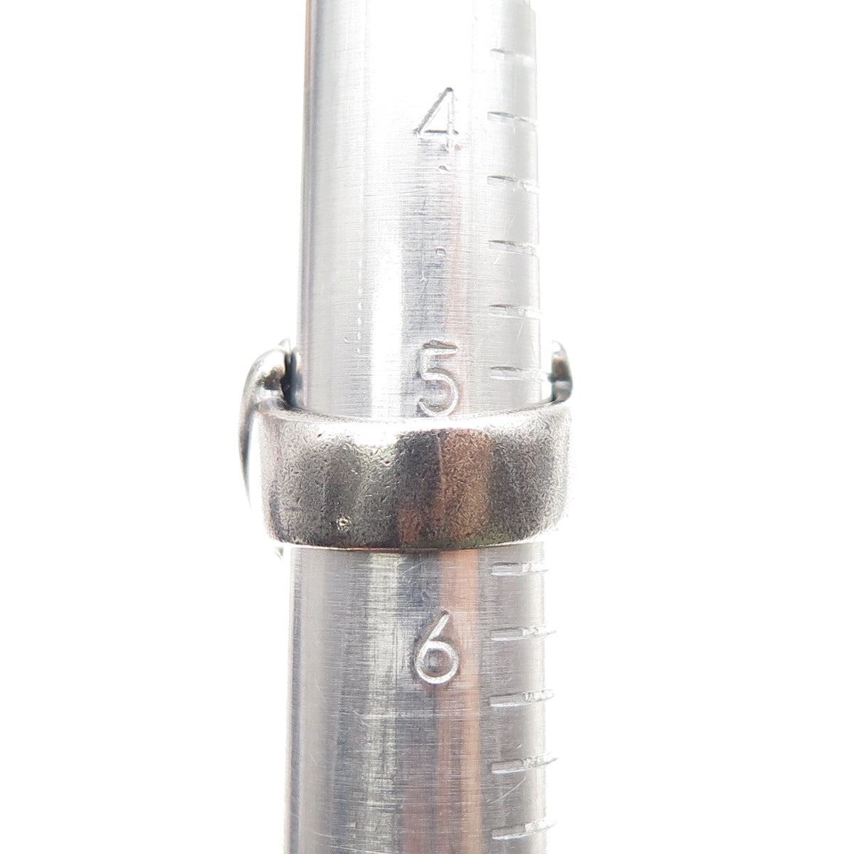 925 Sterling Silver Vintage Pear-Cut Pink C Z Modernist Oxidized Ring Size 5.75