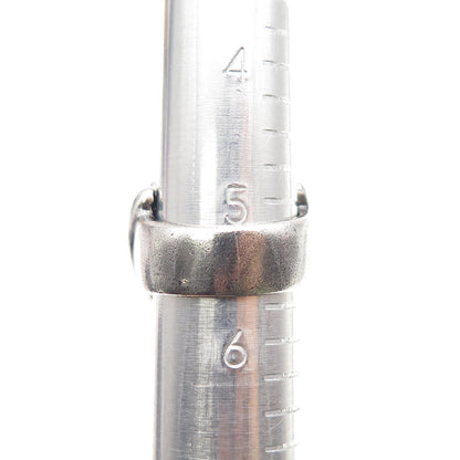 925 Sterling Silver Vintage Pear-Cut Pink C Z Modernist Oxidized Ring Size 5.75