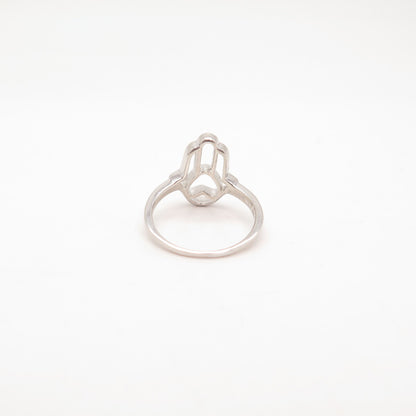 925 Sterling Silver Vintage Hamsa / Hand of Fatima Ring Size 7