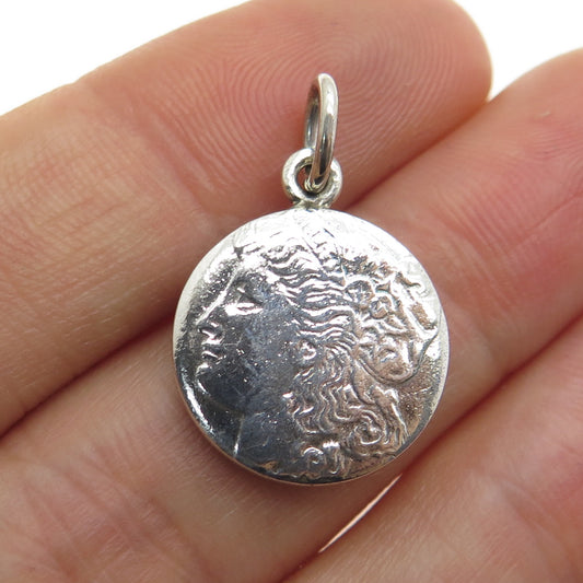 925 Sterling Silver Vintage "Morgan Dollar" Coin Replica Minimalist Pendant