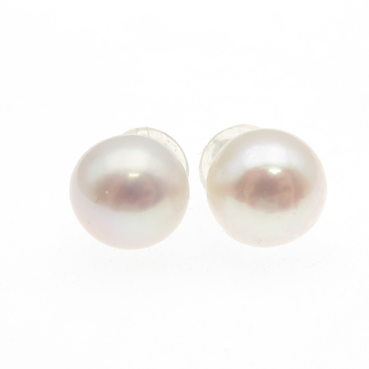 925 Sterling Silver Faux Pearl Stud Earrings