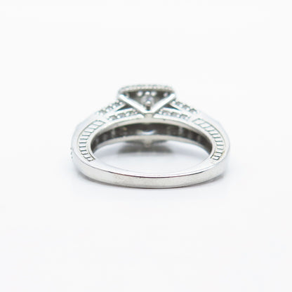 925 Sterling Silver Round-Cut C Z Ring Size 6