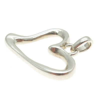 BARSE 925 Sterling Silver Vintage Modernist Open Heart Pendant
