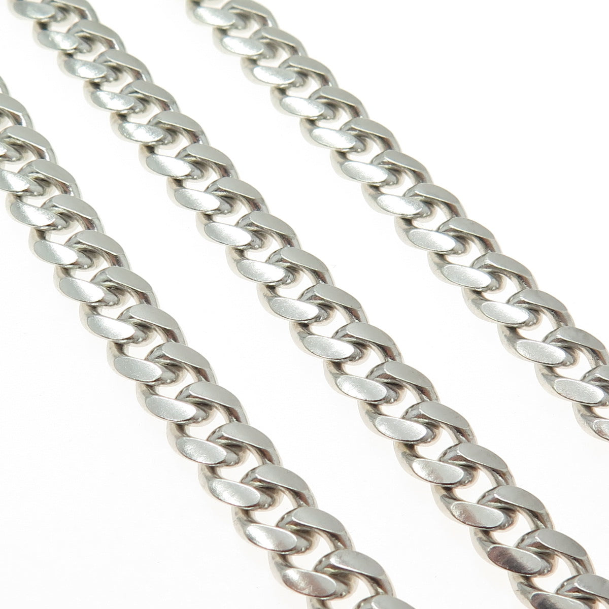 925 Sterling Silver Vintage Miami Cuban Chain Necklace 30"