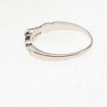 Maisels Old Pawn 925 Sterling Silver Vintage Turquoise Snake Eye Ring Size 5.75
