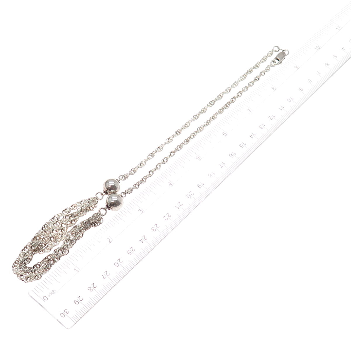 MILOR Sterling Silver Vintage Italy Multi-Strand Singapore Chain Necklace 18"