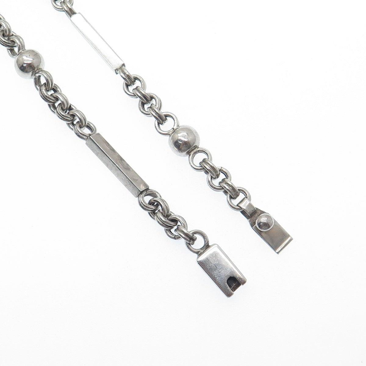 CECILIA TONO 925 Sterling Silver Vintage Mexico Multi-Chain Necklace 26"