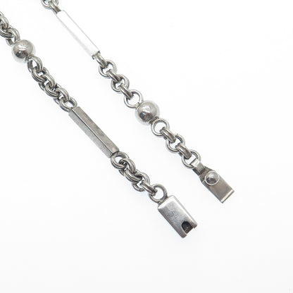 CECILIA TONO 925 Sterling Silver Vintage Mexico Multi-Chain Necklace 26"